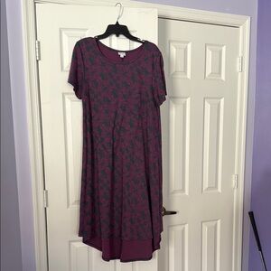 LuLaRoe Elegant Purple Patterned Dress.